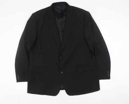 Hugo James Men's Black Blazer, Size 48 Regular Fit