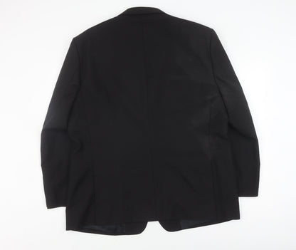 Hugo James Men's Black Blazer, Size 48 Regular Fit