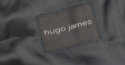 Hugo James Men's Black Blazer, Size 48 Regular Fit