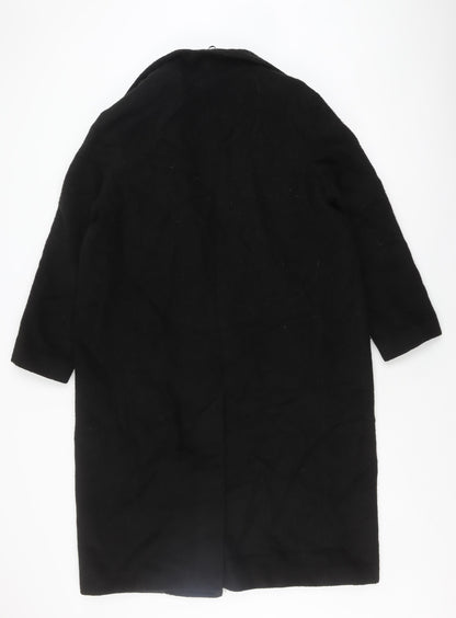 Windsmoor Women's Black Mid-Length Wool Overcoat Size 16