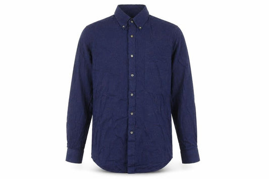 Viyella Men's Blue Cotton Button-Up Shirt, Size 15