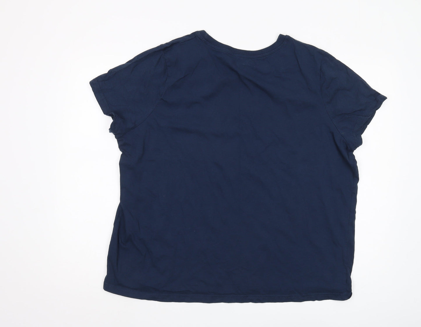 Disney Women’s 2XL Blue T-Shirt with Cartoon Design