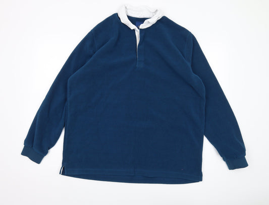Cotton Traders Men's Blue Sweatshirt L Fleece