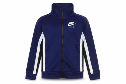 Front view of Nike boys’ blue track jacket xs - lightweight activewear