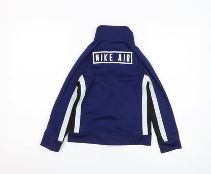 Back view of Nike boys’ blue track jacket xs - lightweight activewear