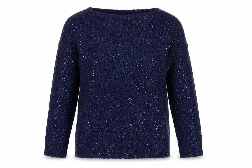 Vero Moda Women's Blue Sequin Pullover Jumper M