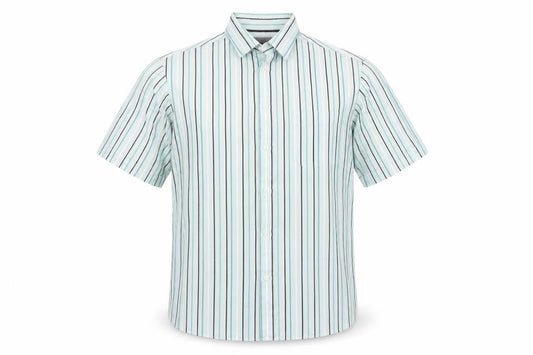 Marks & Spencer Men's Multicoloured Striped Shirt, M, Regular Fit