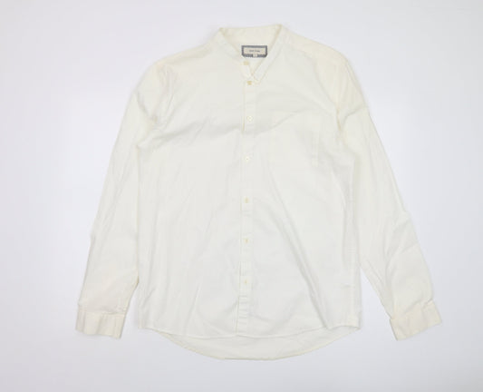 River Island Men's L White Long Sleeve Casual Shirt