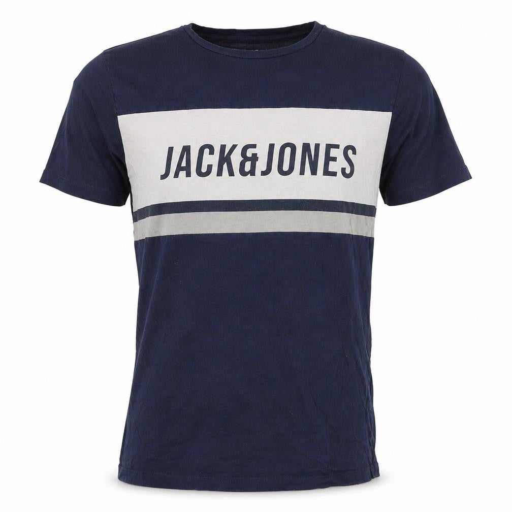 Jack & Jones Men's Blue Graphic Print T-Shirt Size S