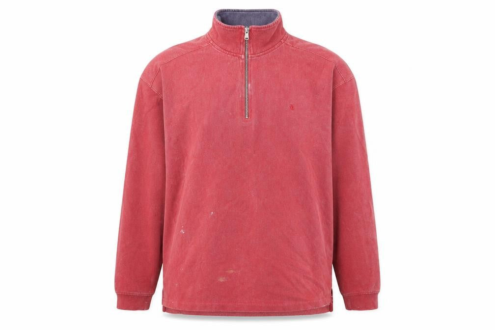 Chatham Men's Red Pullover Sweatshirt - Size L, 1/4 Zip