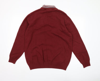 Cotton Traders Men's Red L Pullover Jumper