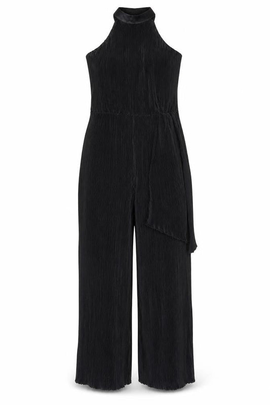 Boohoo Women Black Halter Jumpsuit UK 12 Occasion