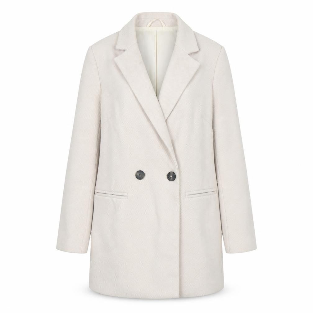 New Look Beige Blazer Women Size 6 Mid-Length