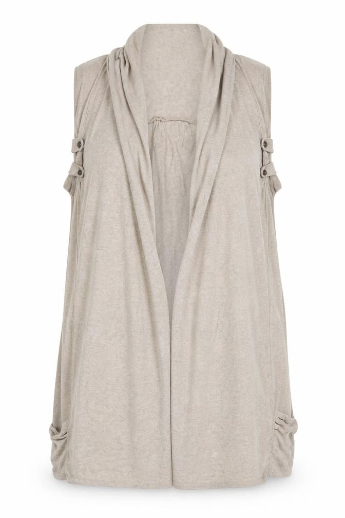 River Island Women's Beige Knit Vest, Size 14, Casual Sleeveless