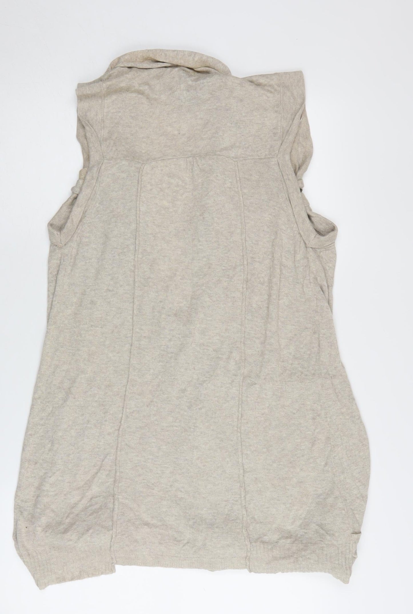 River Island Women's Beige Knit Vest, Size 14, Casual Sleeveless