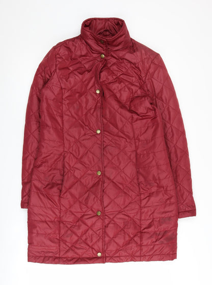 Marks & Spencer Women's Red Quilted Coat Size 8