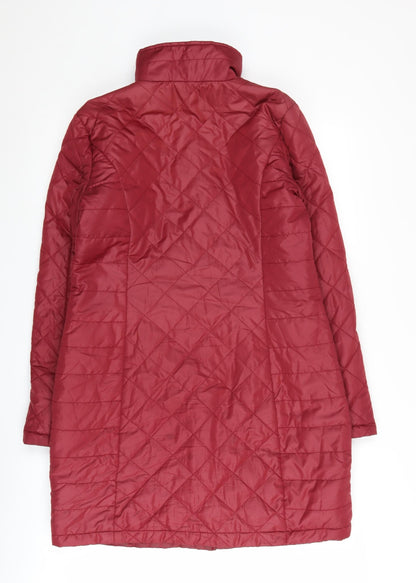 Marks & Spencer Women's Red Quilted Coat Size 8
