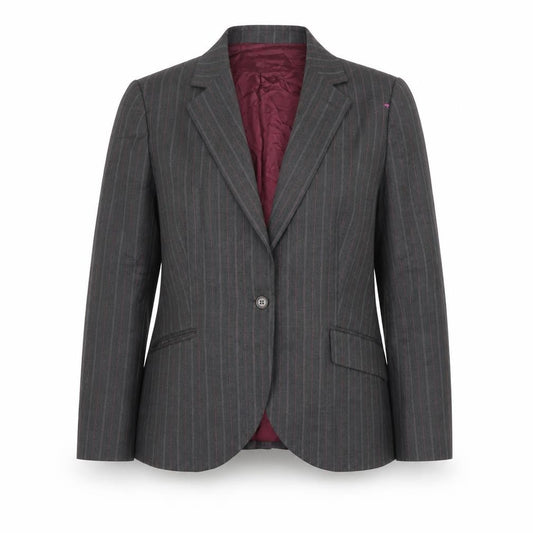 Brooks Brothers Women Grey Pinstripe Suit Jacket Size 14
