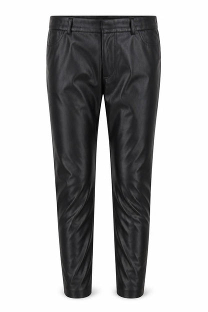 Zara Women's Black Faux Leather Trousers M