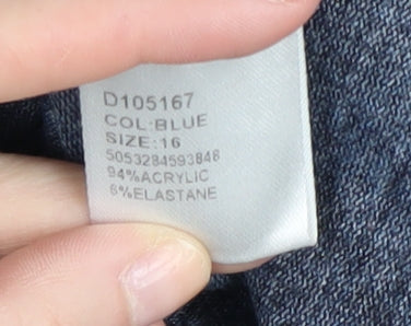 Izabel London Women's Blue Shift Dress Size 16