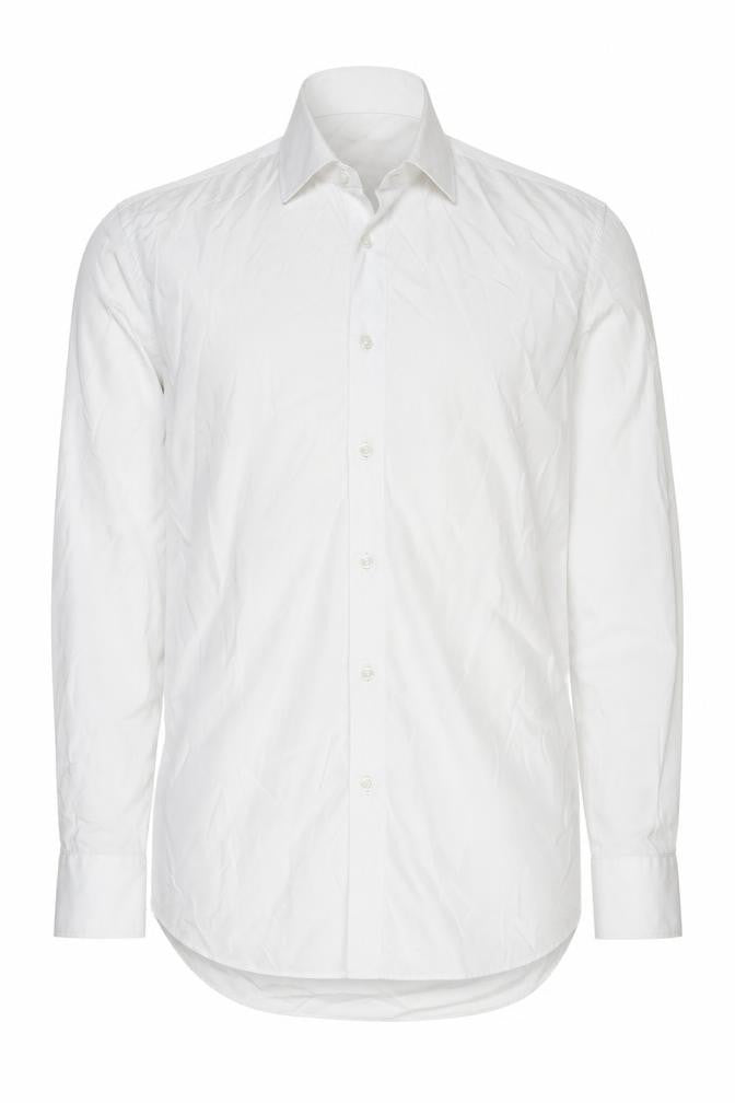 Moss 1851 Men's White Regular Fit Shirt, Size 39
