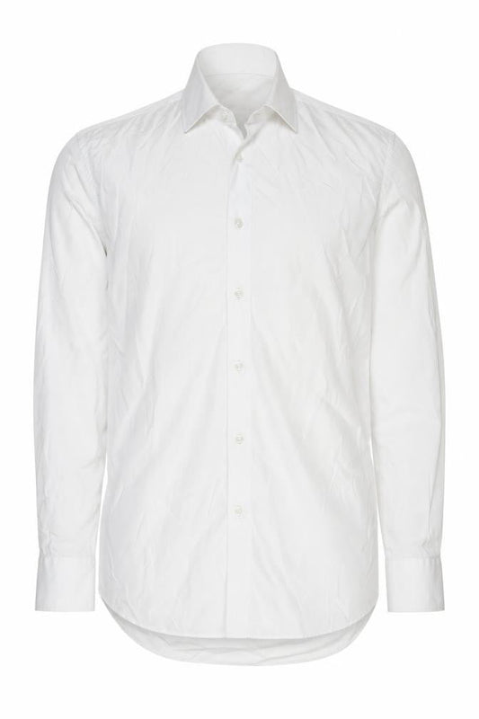 Moss 1851 Men's White Regular Fit Shirt, Size 39