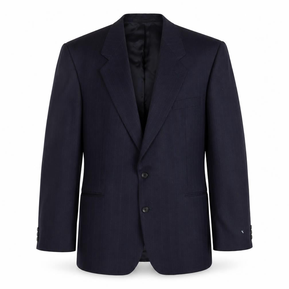 St Michael Men's Blue Striped Wool Blazer, Size 46R