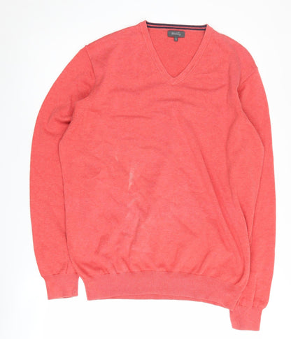 Wolsey Men's Red V-Neck Pullover Sweater XL