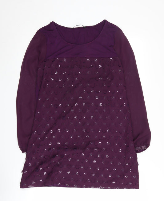 David Emanuel Women’s Purple Tunic Blouse Size 14