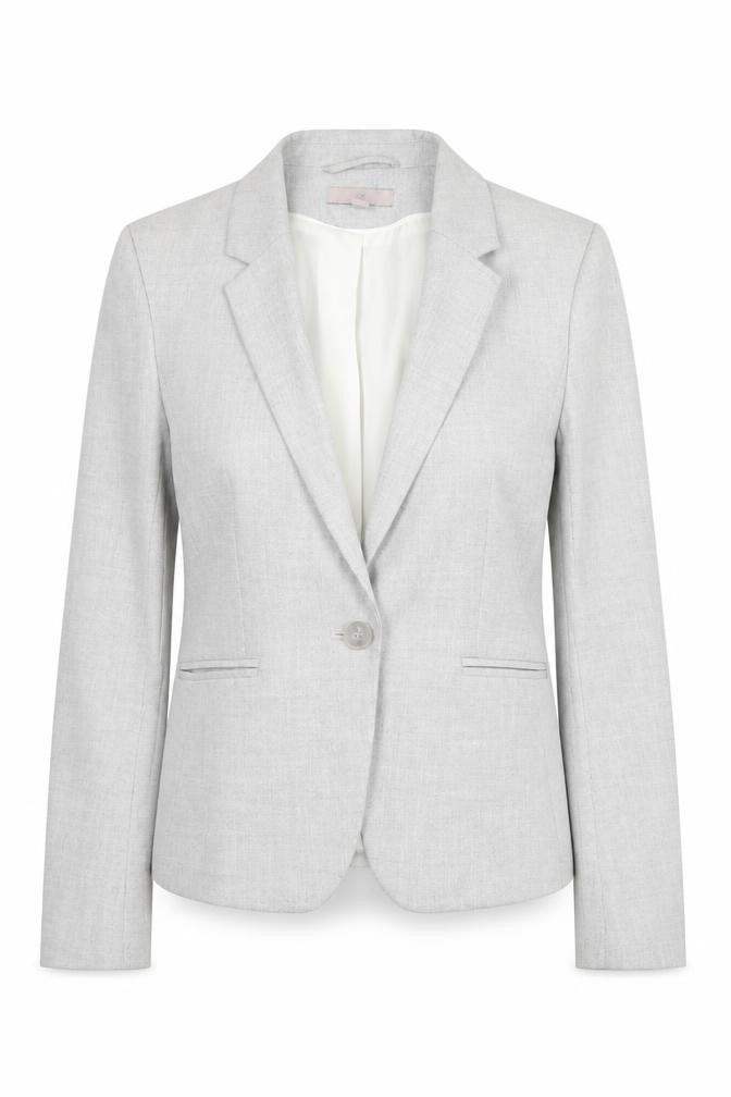 H&M Women's Grey Blazer UK 6, Regular Fit, Single-Breasted