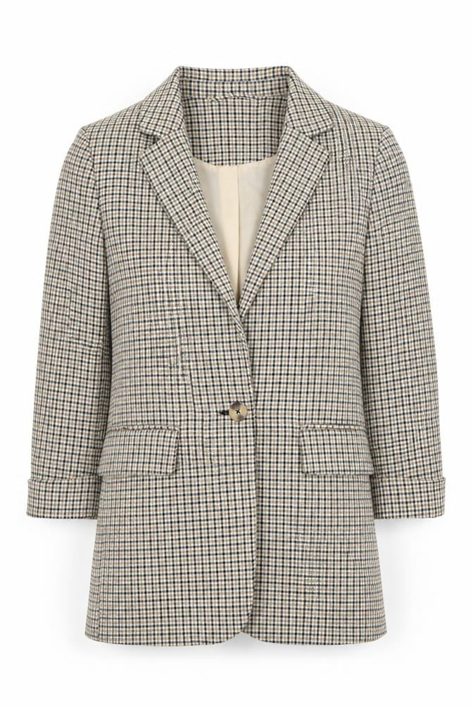 New Look Women's Multicoloured Check Blazer, Size 4