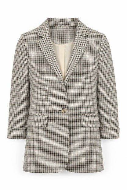 New Look Women's Multicoloured Check Blazer, Size 4