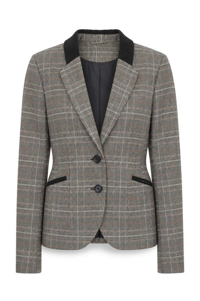 H&M Women's Check Blazer Multicoloured Size 6