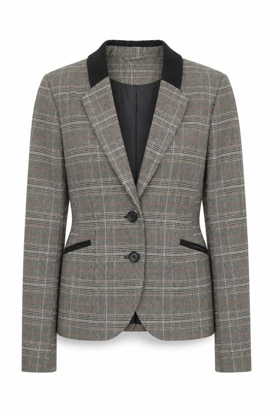 H&M Women's Check Blazer Multicoloured Size 6