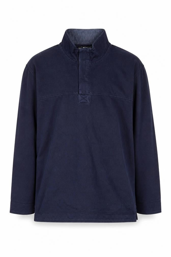 Cotton Traders Men's Blue Henley Sweatshirt M