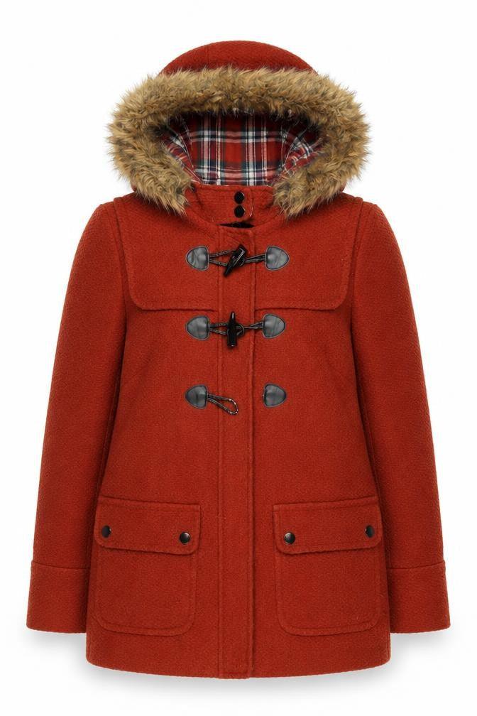 New Look Women's Rust Parka Coat, Size 10