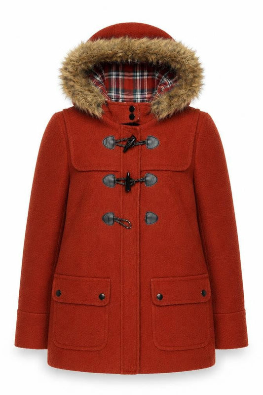 New Look Women's Rust Parka Coat, Size 10