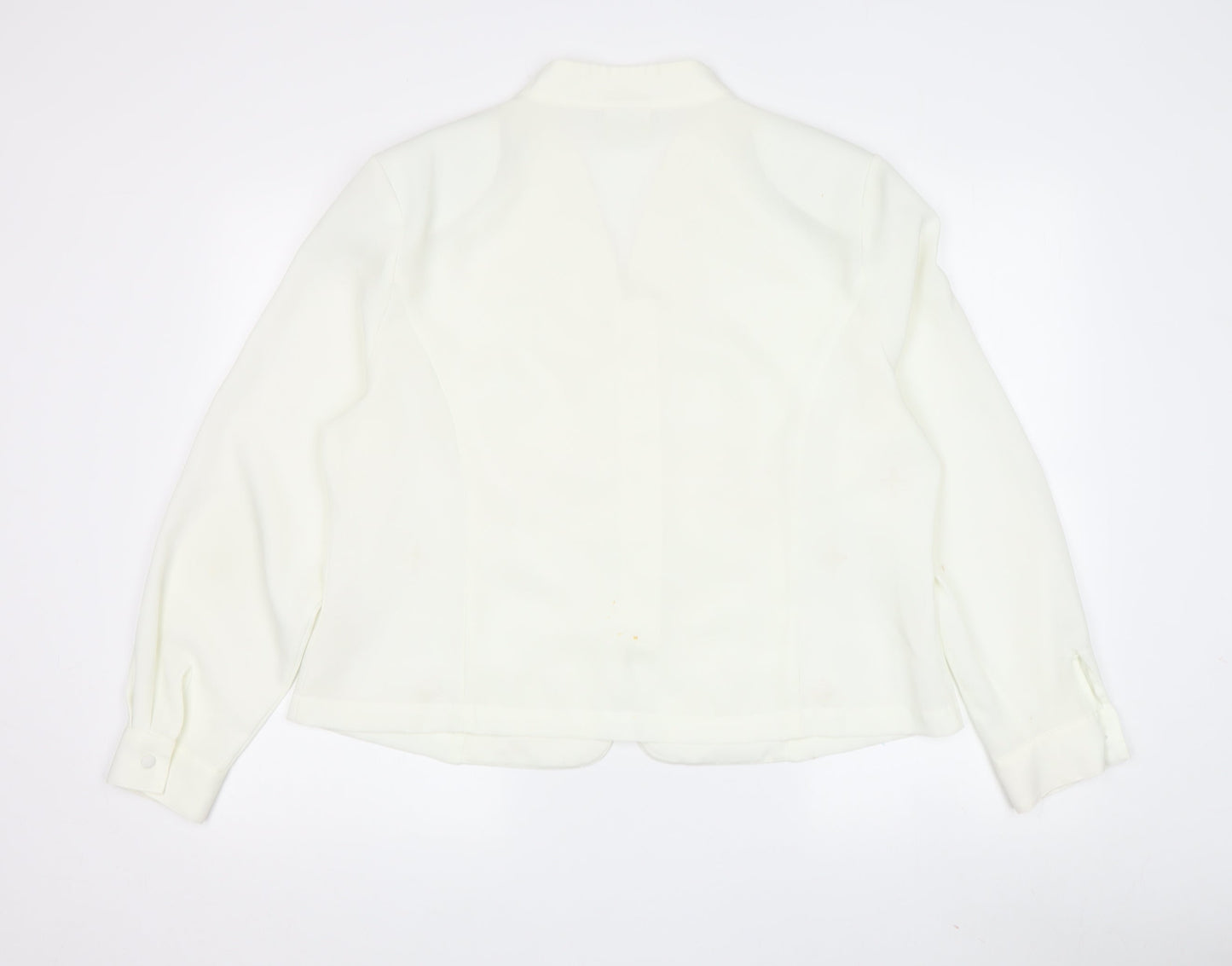 Eastex Women's Embroidered Ivory Blouse, Size 16
