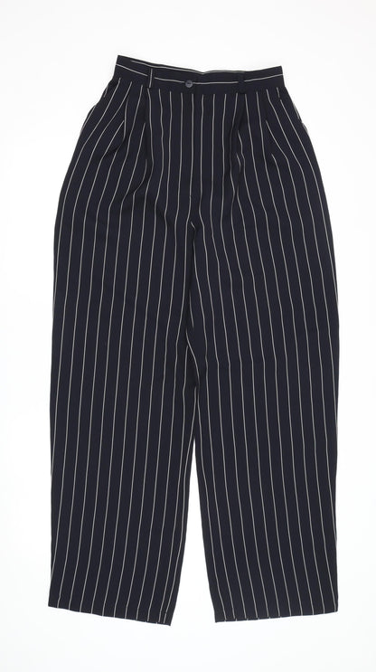 Debenhams Women's Black Striped Trousers, Size 10