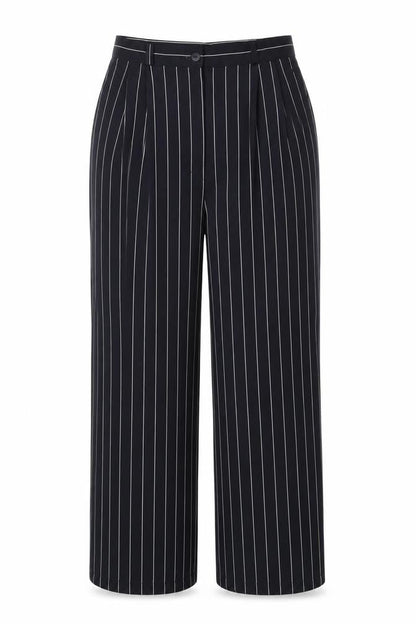 Debenhams Women's Black Striped Trousers, Size 10