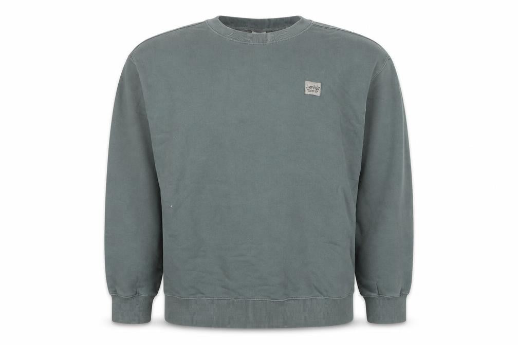 Front view of Zara boys’ green crew neck pullover sweatshirt 13-14 years
