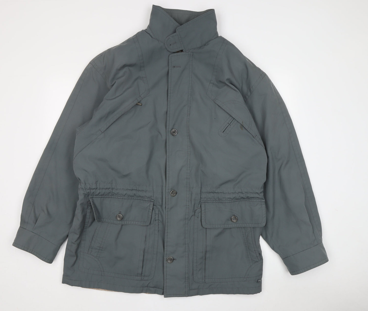 Sportline Men's Grey Cotton Mid-Length Jacket Size 40