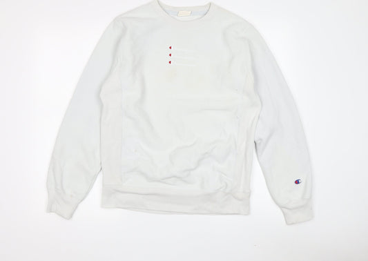 Champion Men's White Small Pullover Sweatshirt