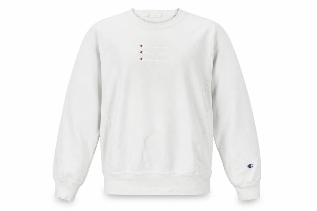 Champion Men's White Small Pullover Sweatshirt
