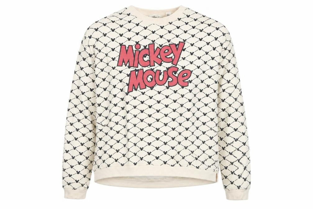 H&M Women's Beige Mickey Mouse Sweatshirt Size 14 Plus