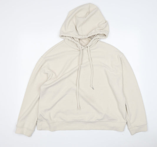 Zara Women's Beige Pullover Hoodie M - Stylish Knitwear