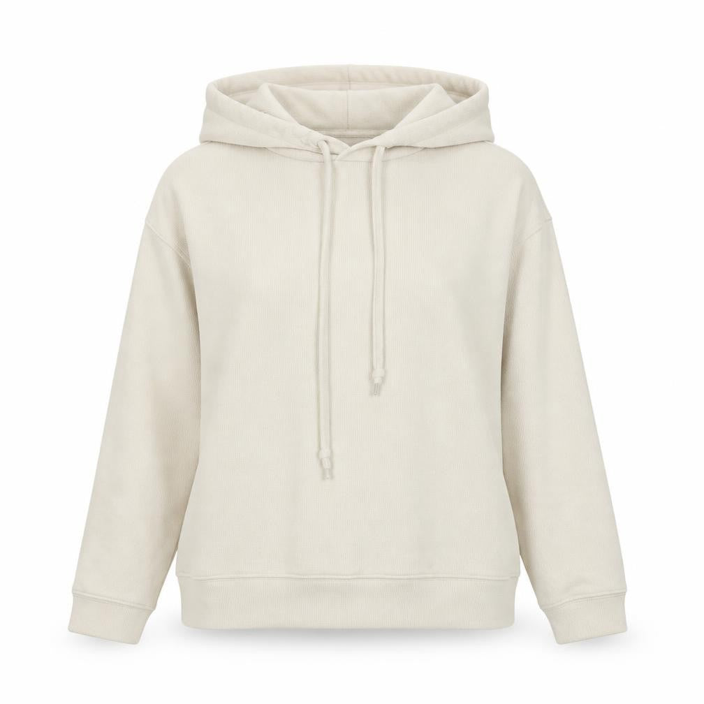 Zara Women's Beige Pullover Hoodie M - Stylish Knitwear