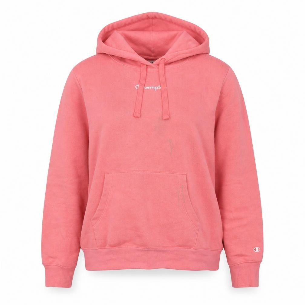 Champion Unisex Pink Pullover Hoodie Size L
