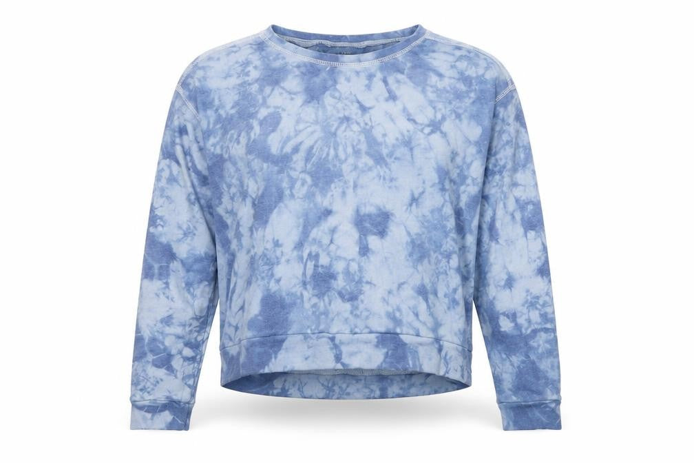 New Look Teens Blue Tie-Dye Pullover Sweatshirt