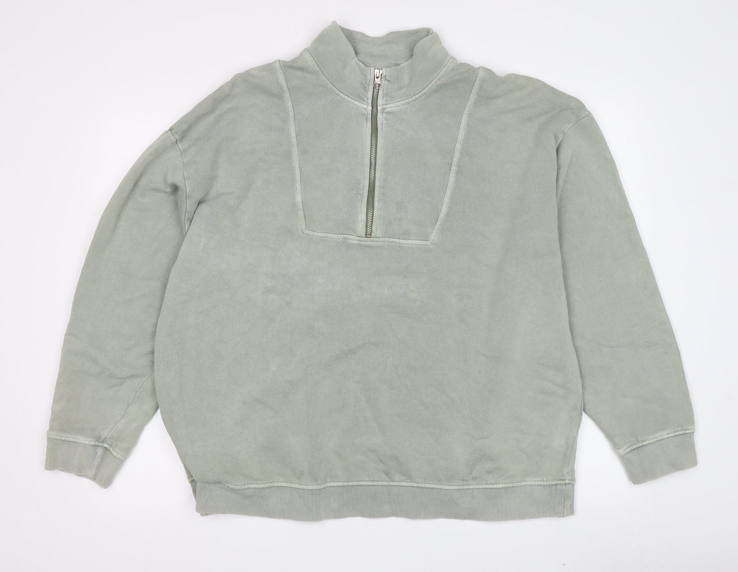 Marks and Spencer Women's Green Sweatshirt Size 16